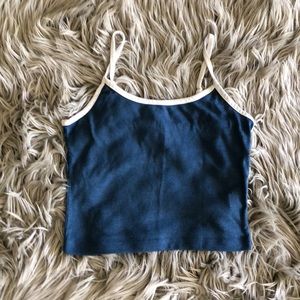 Blue crop tank